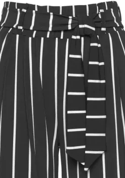 Lange Hosen|LASCANA Culotte Schwarz-Weis-Gestreift