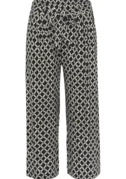 Lange Hosen|LASCANA Culotte Schwarz-Sand-Bedruckt