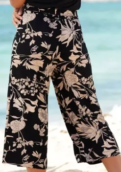 Strandmode|LASCANA Culotte Schwarz-Taupe-Bedruckt