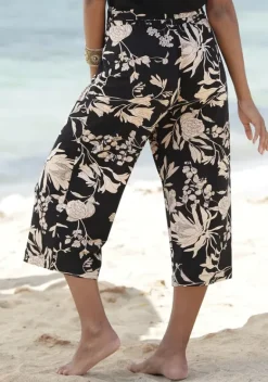 Strandmode|LASCANA Culotte Schwarz-Taupe-Bedruckt