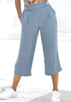 Lange Hosen|LASCANA Culotte Light-Blue-Washed