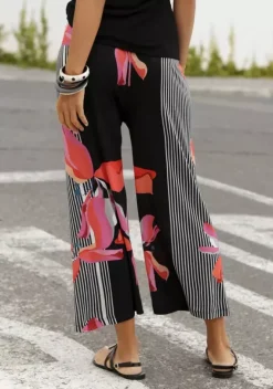 Strandmode|LASCANA Culotte Schwarz-Rot-Bedruckt