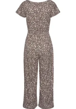 Strandmode|LASCANA Culotte-Overall Braun-Apricot-Geblumt
