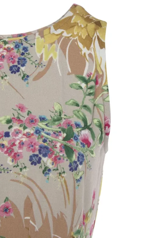 Strandkleider|LASCANA Druckkleid Sand-Gelb Bedruckt