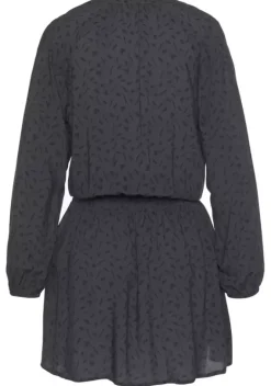 Strandkleider|LASCANA Druckkleid Anthrazit-Schwarz-Bedruckt