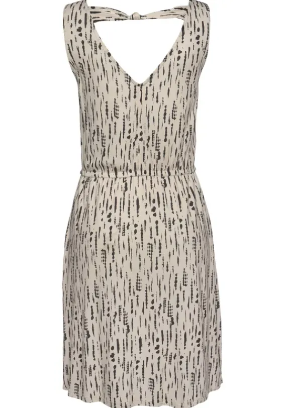 Kurze Kleider|s.Oliver Druckkleid Beige-Schwarz-Bedruckt