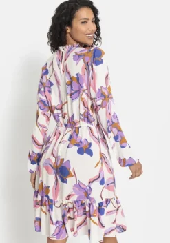 Kurze Kleider|LASCANA Druckkleid Weis Bedruckt