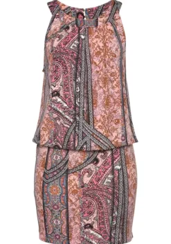 Kurze Kleider|Buffalo Druckkleid Rosa-Bedruckt