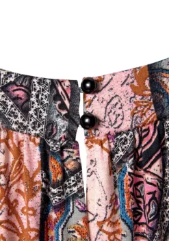 Kurze Kleider|Buffalo Druckkleid Rosa-Bedruckt