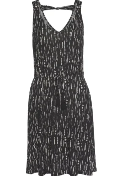 Kurze Kleider|s.Oliver Druckkleid Schwarz-Beige-Bedruckt