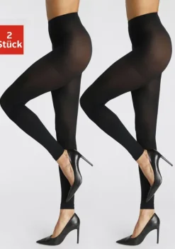 Strumpfhosen|LASCANA Feinstrumpfleggings Schwarz