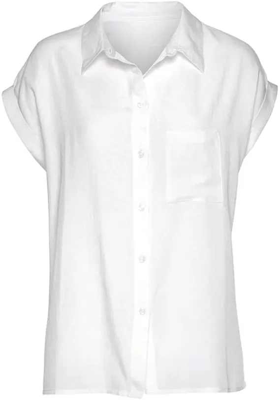 Blusen|LASCANA Hemdbluse Weis