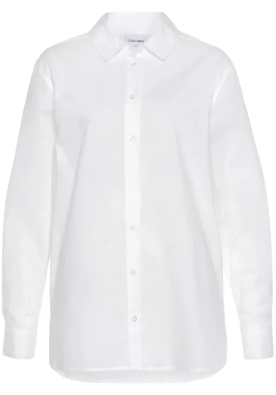 Blusen|LASCANA Hemdbluse Creme