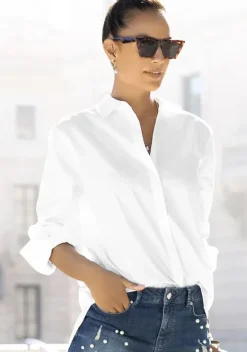 Blusen|LASCANA Hemdbluse Creme