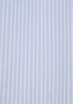 Blusen|Buffalo Hemdbluse Hellblau-Weis-Gestreift