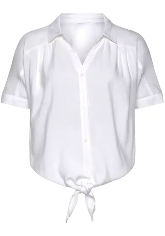 Blusen|Buffalo Hemdbluse Weis