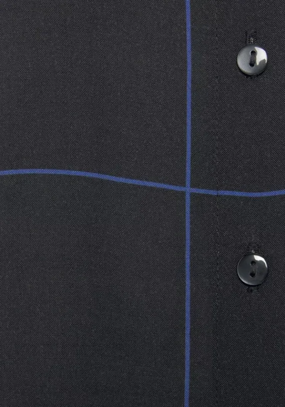 Blusen|LASCANA Hemdbluse Schwarz-Blau
