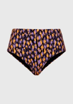 Bikini-Unterteile|LSCN by LASCANA Highwaist-Bikini-Hose"Lavista" Schwarz Bedruckt