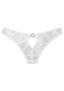 Dessous|LASCANA High-Waist-String Elfenbeinweis