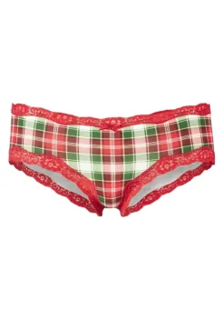 Pantys|LASCANA Hipster Rot-Grun-Kariert