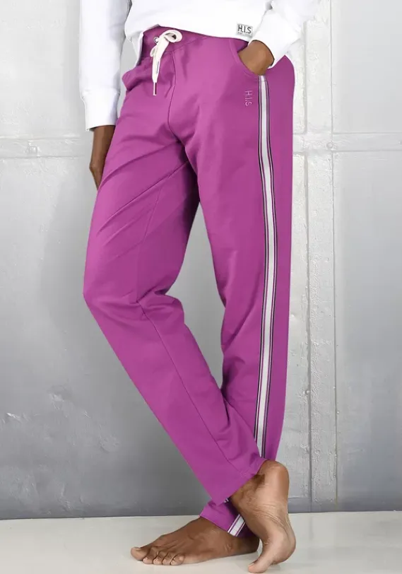 Relaxhosen|H.I.S Homewearhose"-Loungehose" Beere