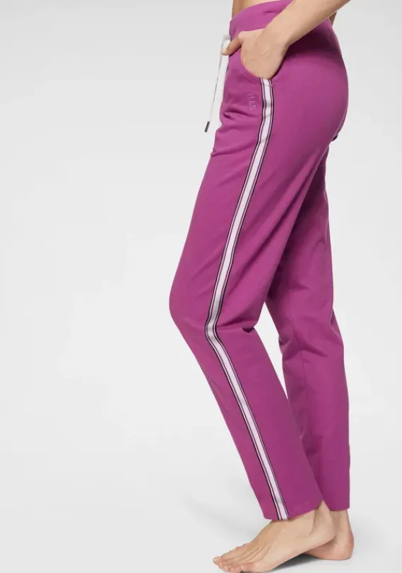 Relaxhosen|H.I.S Homewearhose"-Loungehose" Beere