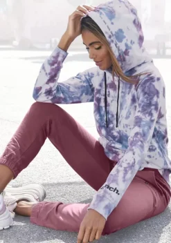 Homewear-Oberteile|Bench. Hoodie Gebatikt-Beere