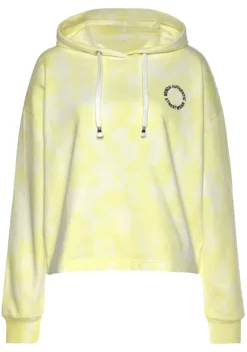 Homewear-Oberteile|Bench. Hoodie Gelb-Weis