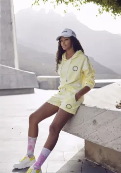 Homewear-Oberteile|Bench. Hoodie Gelb-Weis