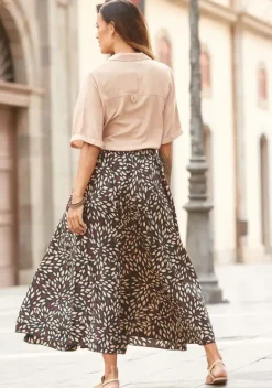 Strandmode|LASCANA Hosenrock Braun-Bedruckt