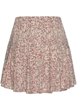 Lange Hosen|Vivance Hosenrock Mauve-Creme-Bedruckt