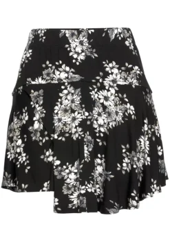 Strandmode|LASCANA Hosenrock Schwarz-Creme-Bedruckt