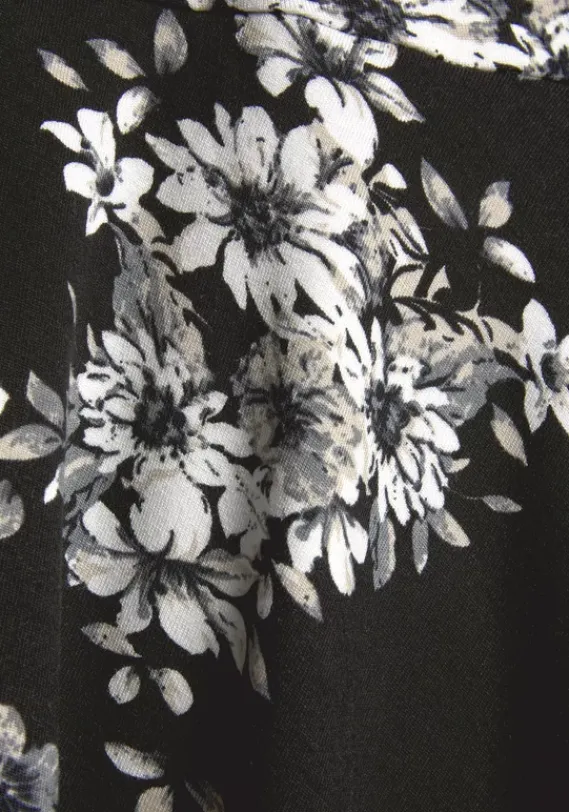 Strandmode|LASCANA Hosenrock Schwarz-Creme-Bedruckt