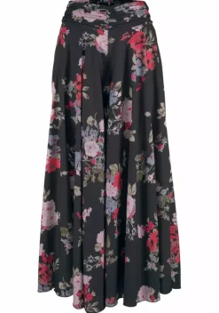 Lange Hosen|LASCANA Hosenrock Schwarz-Bedruckt