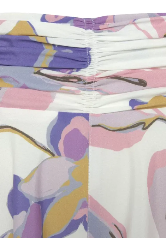 Strandmode|LASCANA Hosenrock"Blume" Creme-Flieder-Rose Bedruckt
