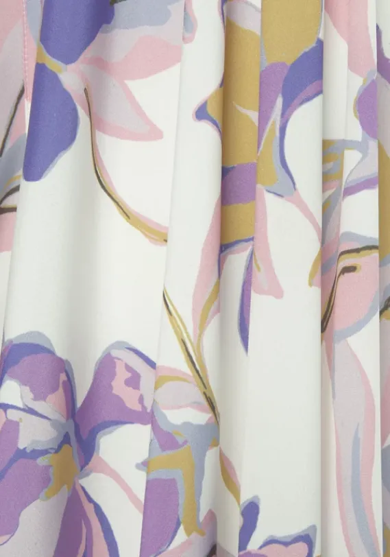 Strandmode|LASCANA Hosenrock"Blume" Creme-Flieder-Rose Bedruckt