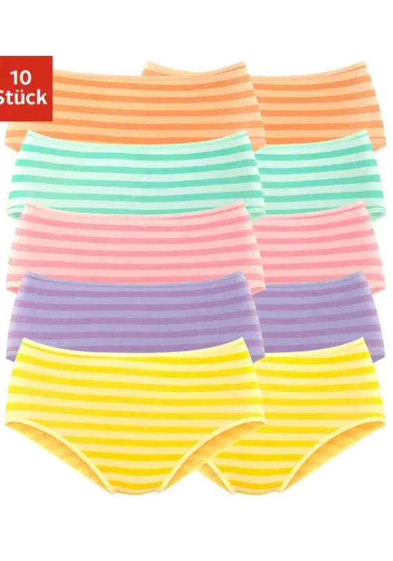 Slips|petite fleur Huftslip Lila, Gelb, Grun, Orange, Rosa