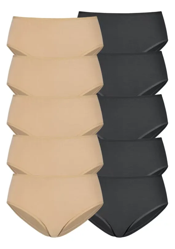 Slips|petite fleur Huftslip Beige, Schwarz