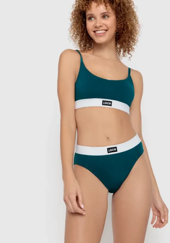 Slips|LSCN by LASCANA Jazz-Pants Slips Petrol, Schwarz, Orange