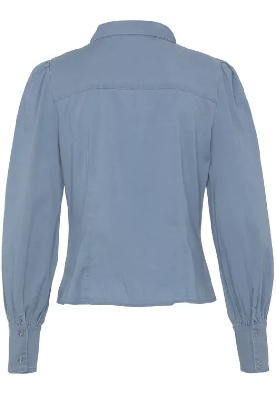 Blusen|Vivance Jeansbluse Blue-Washed