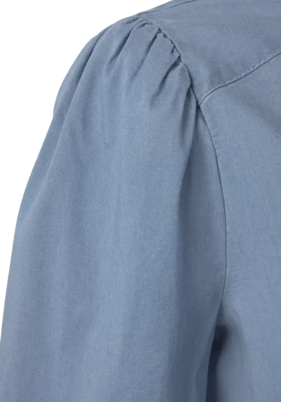 Blusen|Vivance Jeansbluse Blue-Washed