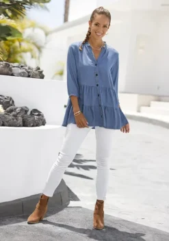 Blusen|LASCANA Jeansbluse Denim