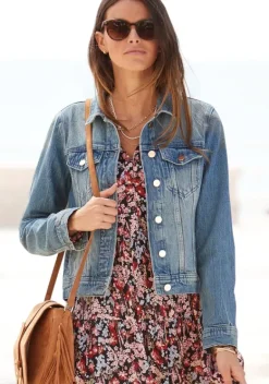 Jacken & Mantel|LASCANA Jeansjacke Blue-Denim