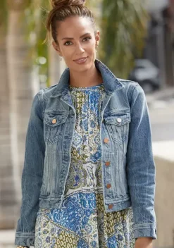 Jacken & Mantel|LASCANA Jeansjacke Blue-Denim