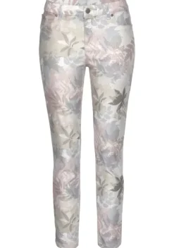 Lange Hosen|LASCANA 7/8-Jeggings Creme-Bedruckt