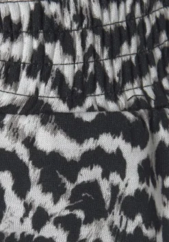 Lange Hosen|Vivance Jerseyhose Schwarz-Weis Bedruckt