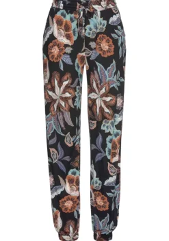 Lange Hosen|Vivance Jerseyhose Schwarz-Bedruckt