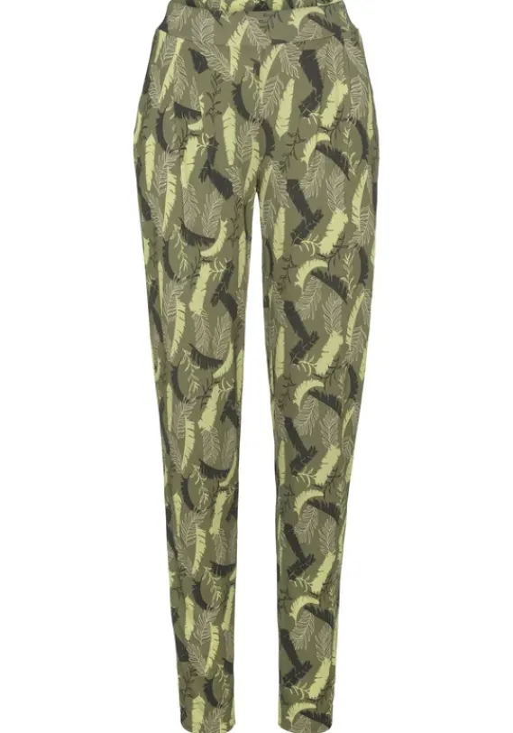 Lange Hosen|s.Oliver Jerseyhose Khaki Bedruckt