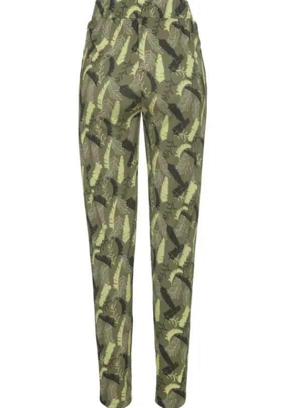 Lange Hosen|s.Oliver Jerseyhose Khaki Bedruckt