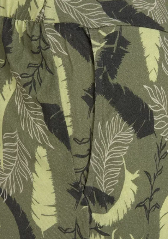 Lange Hosen|s.Oliver Jerseyhose Khaki Bedruckt